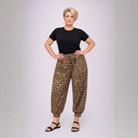 Leopard Print High Waist Harem Pants