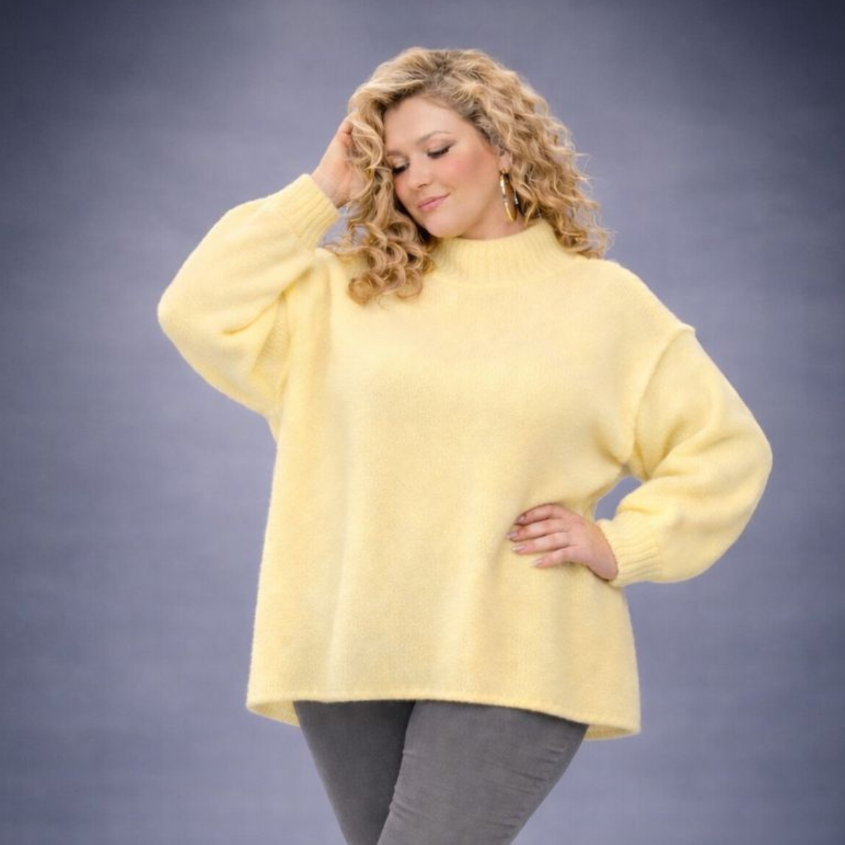 Chunky Knit Turtle Neck Oversized Jumper