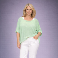 Lightweight 1/2 Sleeve Slash Neck Jumper / Top