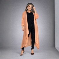 Chiffon Long Length Waterfall Jacket