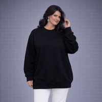 Plain Loose Fitting Longer Length Sweatshirt