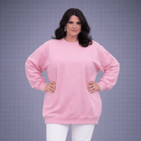 Plain Loose Fitting Longer Length Sweatshirt