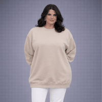 Plain Loose Fitting Longer Length Sweatshirt