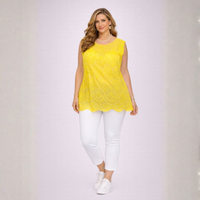 Frilled Cap Sleeve Embroidered Blouse / Top