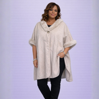 Faux Wool Fleece Poncho / Cape