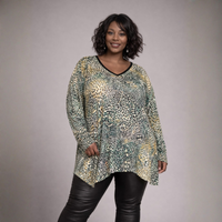 Loose Fitting V-Neck Hanky Hem Top