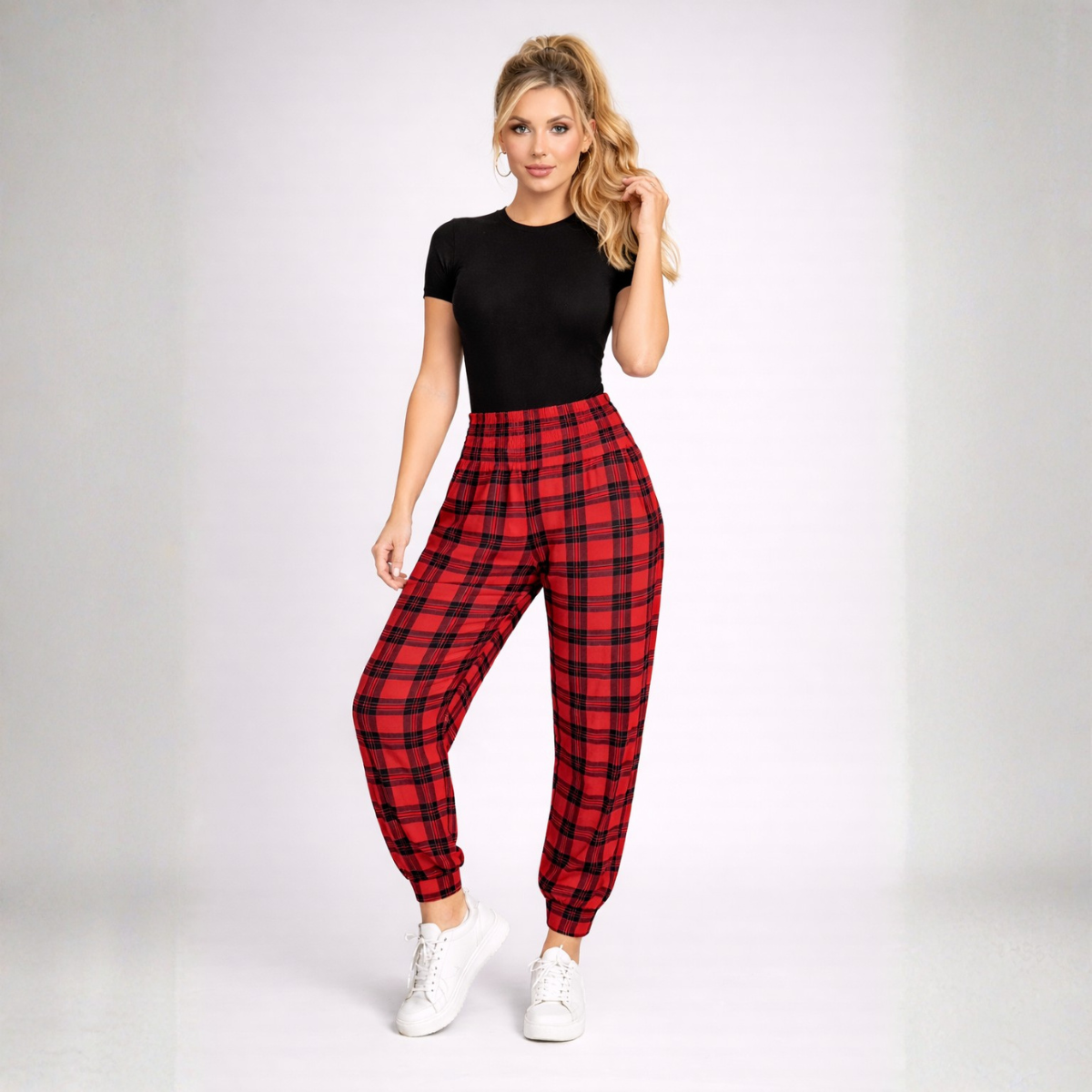 Red Tartan Harem Pants