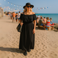 Maxi Dress Smocked Waist Pockets