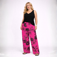 Bright Coloured Wide Leg High Rise Palazzo Trousers