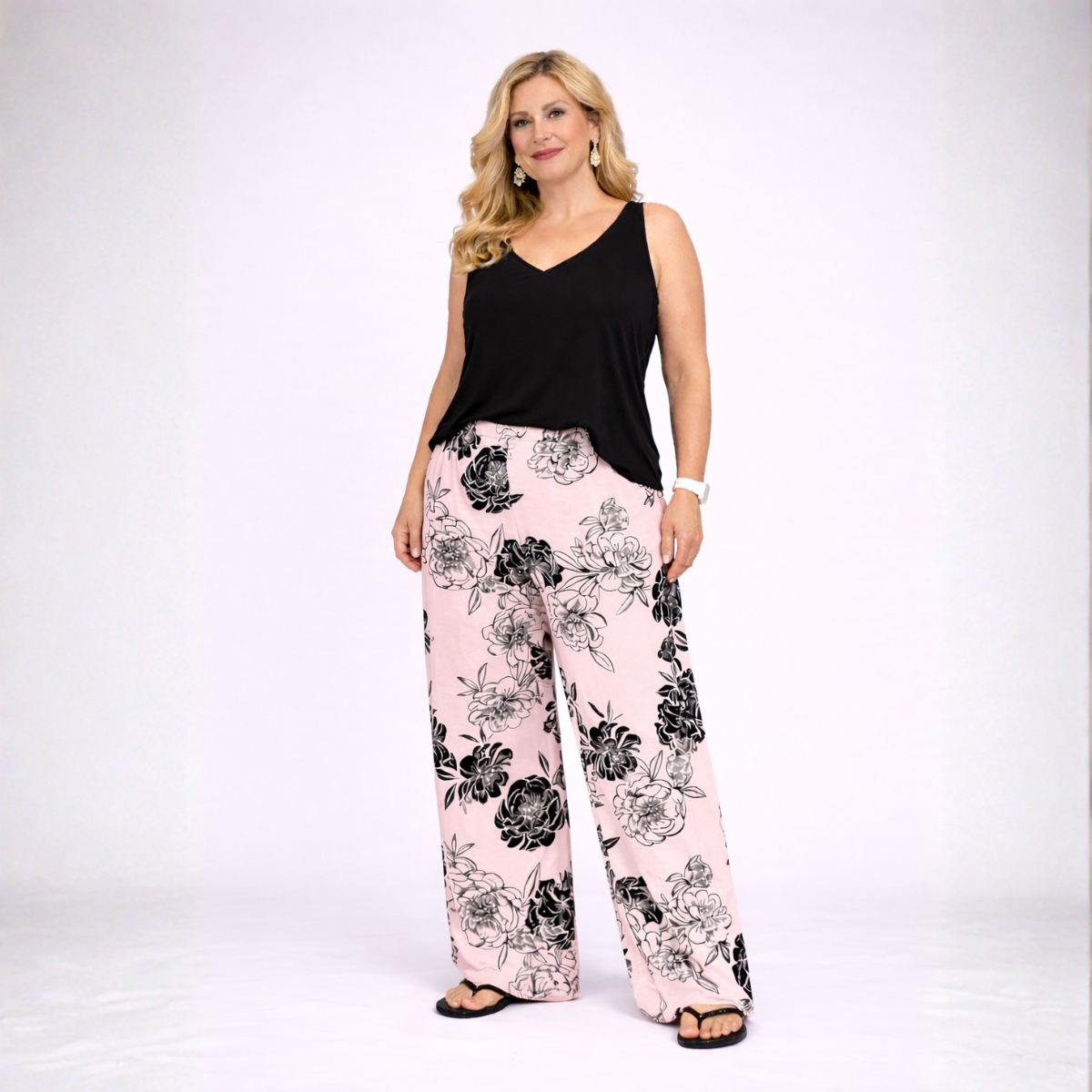 Bright Coloured Wide Leg High Rise Palazzo Trousers