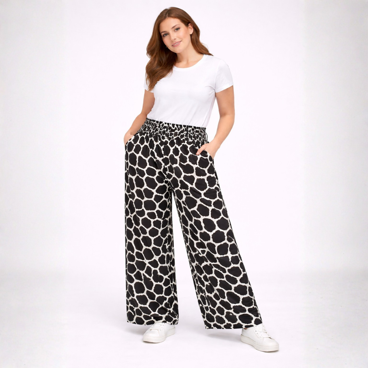 Elasticated Waist Pocket Palazzo Trousers
