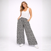 Elasticated Waist Pocket Palazzo Trousers