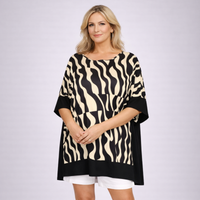 Oversized Soft Stretchy Kaftan with Panel Edging