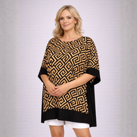 Oversized Soft Stretchy Kaftan with Panel Edging