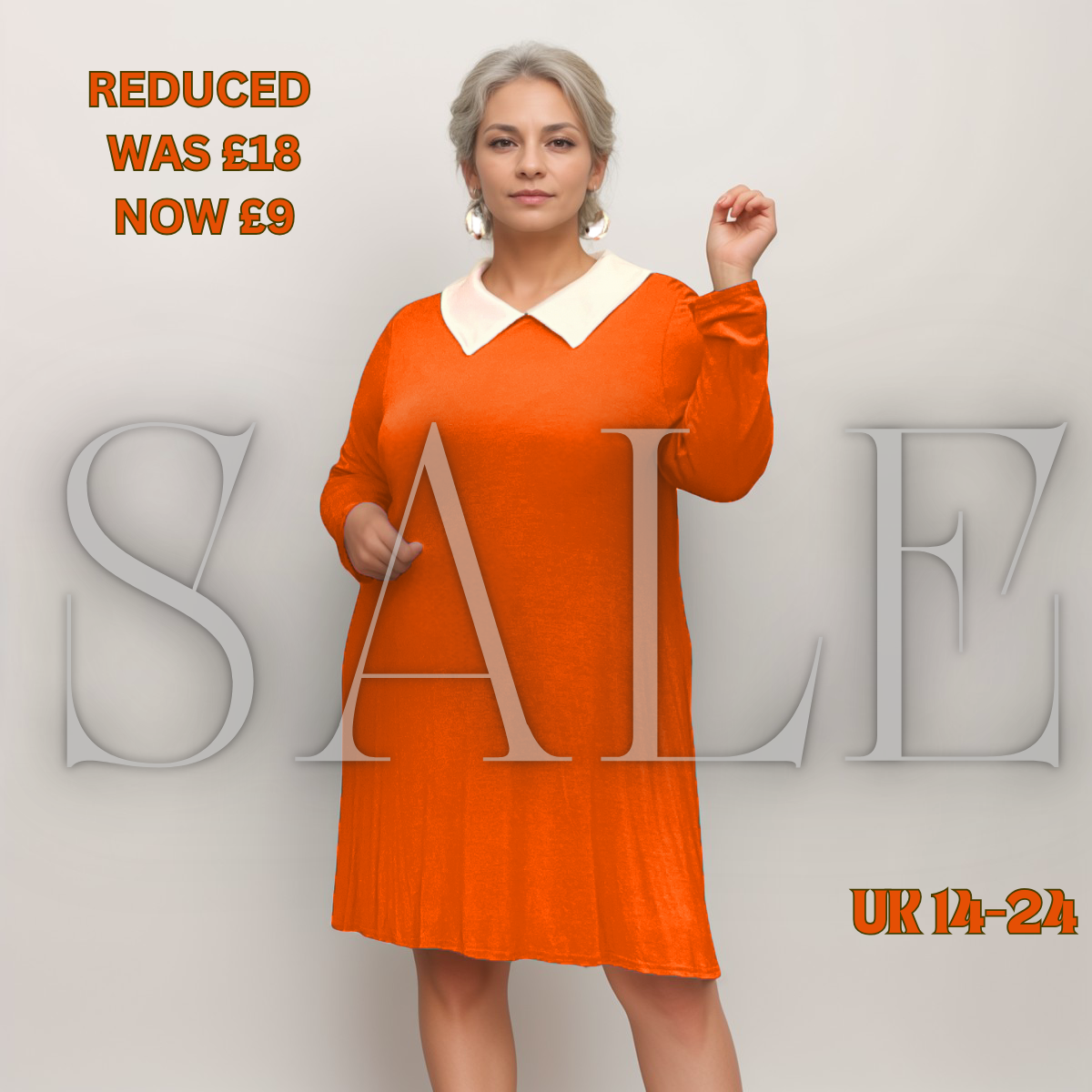 PETER PAN COLLAR LONG SLEEVE SWING TOP