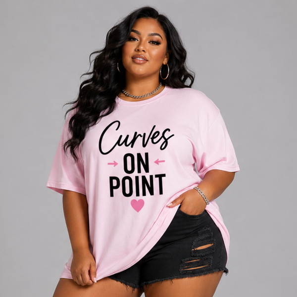 Long T-Shirt with “Curves On Point”
