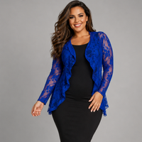 Lace Long Sleeve Waterfall Cardigan / Jacket