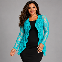 Lace Long Sleeve Waterfall Cardigan / Jacket