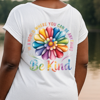 Long Be Kind Dipped-Hem T-Shirt with Side Pockets
