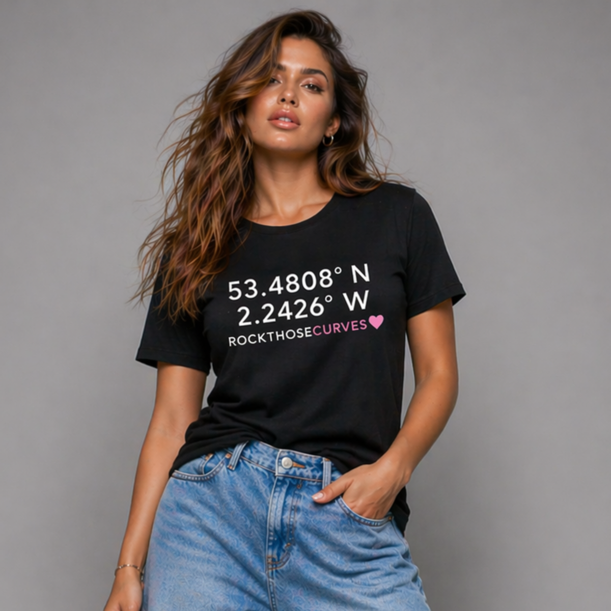 Long Cotton T-shirt with Manchester GPS Logo