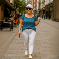 Longline Off-Shoulder Bardot Top / T-Shirt