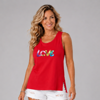 Sleeveless  “LOVE” Logo Cut-Side Vest