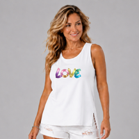 Sleeveless  “LOVE” Logo Cut-Side Vest