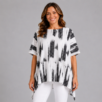 Splash Hanky hem top / blouse