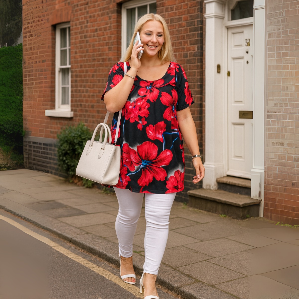 Short Sleeve Floral Smock Top