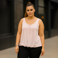 Sleeveless Elasticated Hem Vest Top
