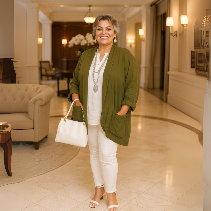 Open Front Loose Fitting Jacket