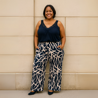 Brush Stroke Palazzo Trousers