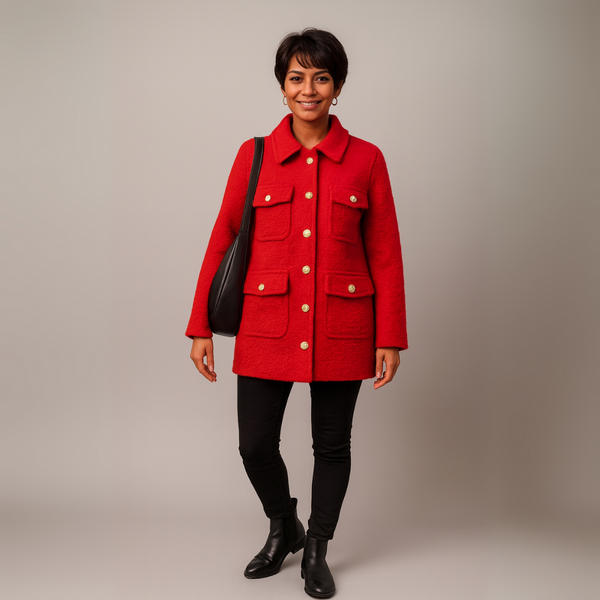 Bouclé Teddy Coat