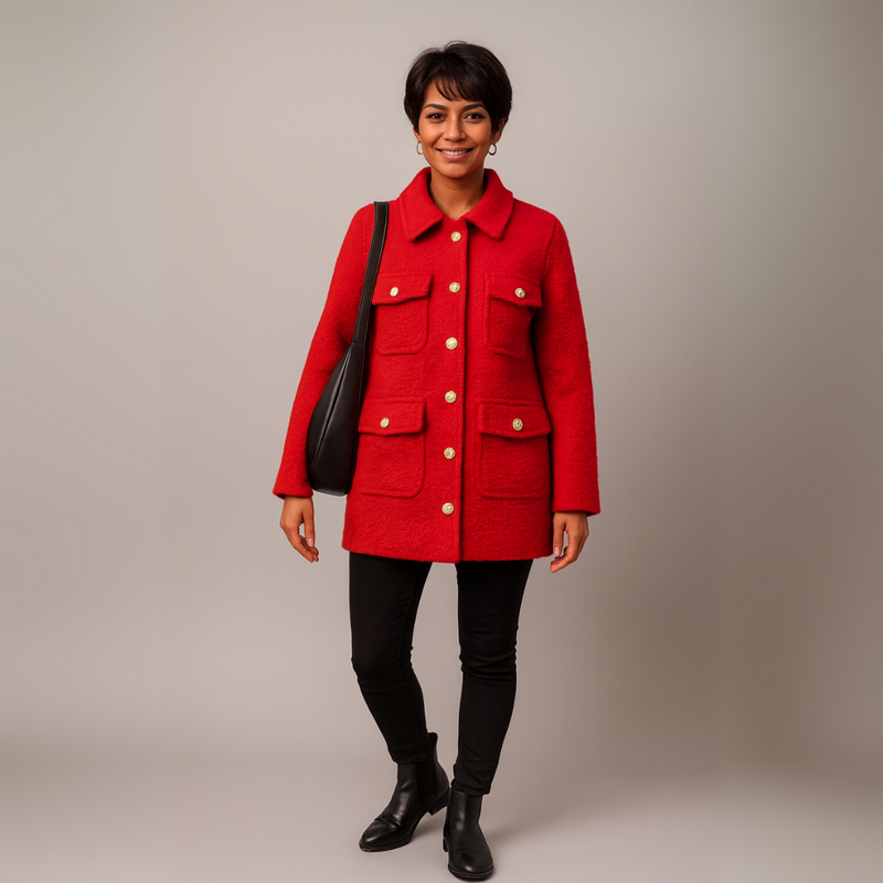Bouclé Teddy Coat