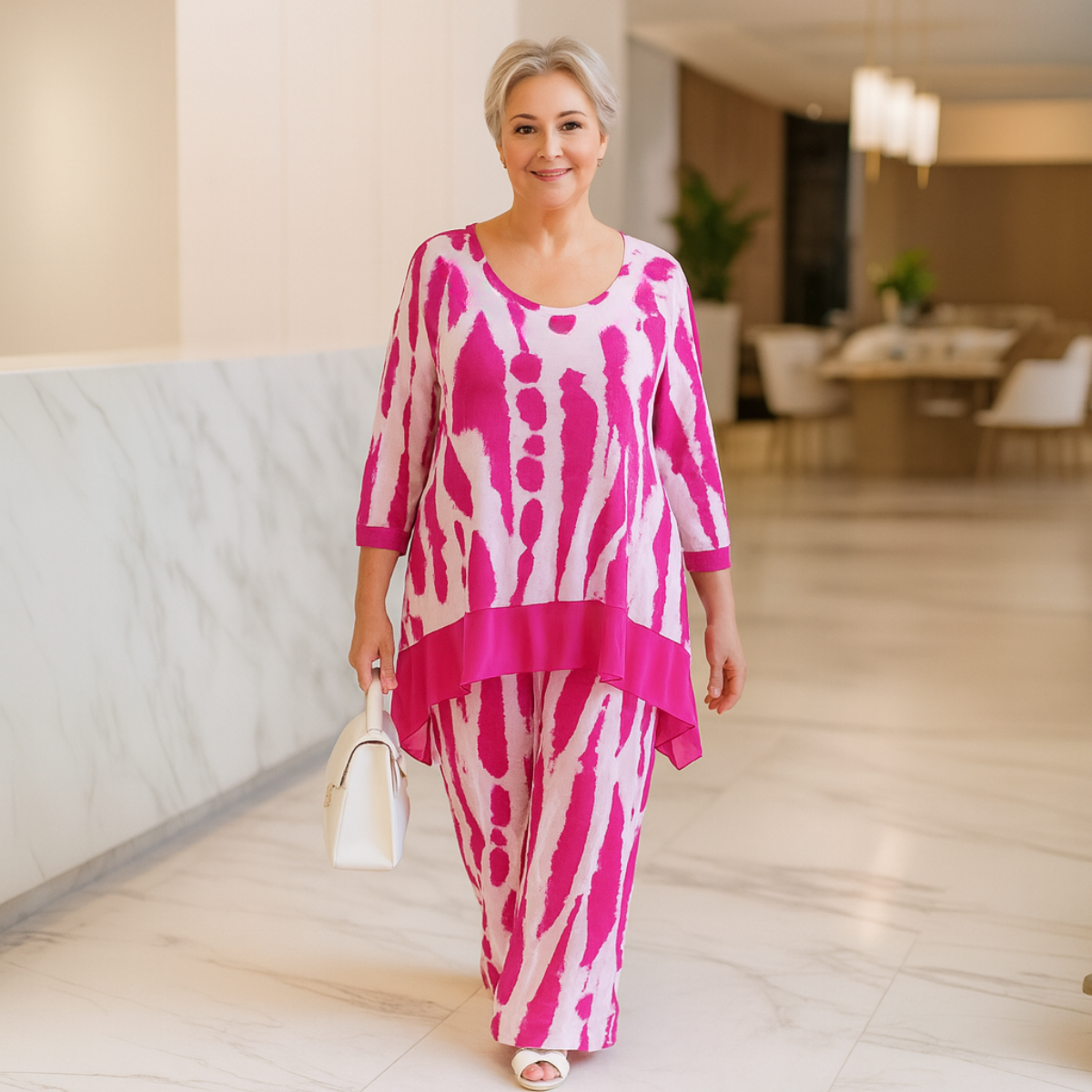 Splash Effect Two-Piece Outfit Set