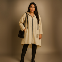 A-Line Dipped Hem Rain Mac