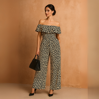 Bardot Wide Leg Jumpsuit With Pockets