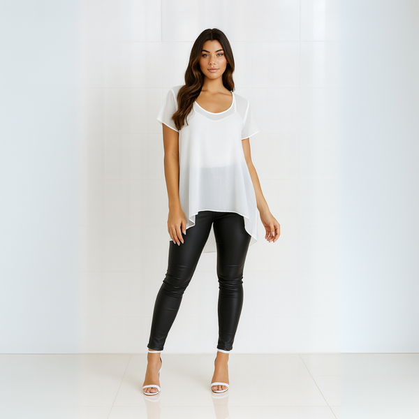 Long Length Chiffon Blouse