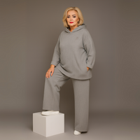 Velour Ribbed Oversized Tracksuit