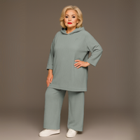 Velour Ribbed Oversized Tracksuit