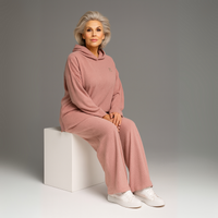 Velour Ribbed Oversized Tracksuit