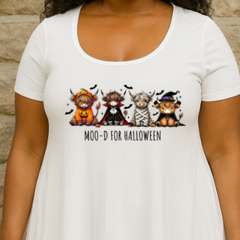 “Mood For Halloween” Hanky Hem Long Top