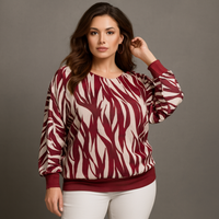Striped Batwing Lined Blouse