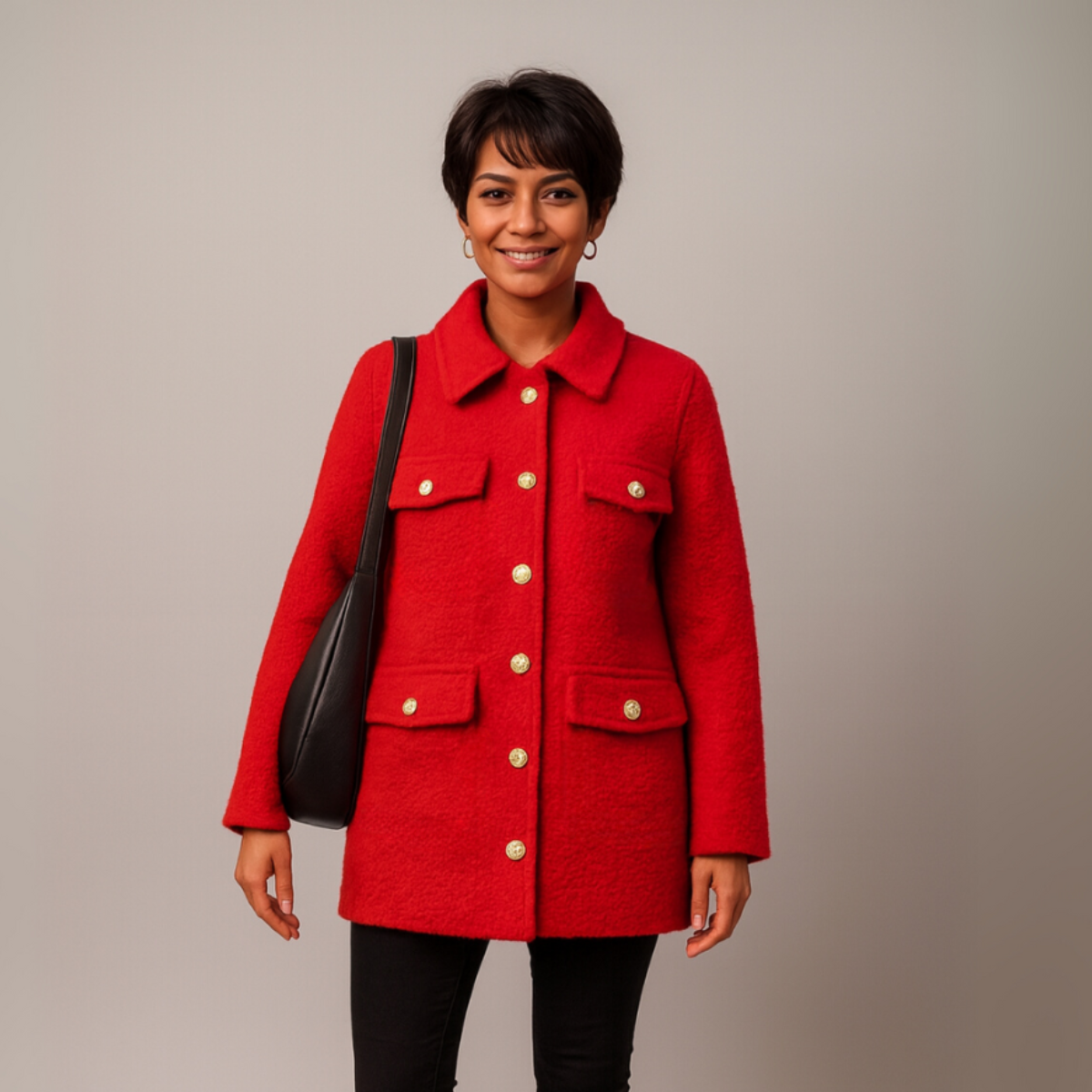 Bouclé Teddy Coat