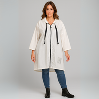 A-Line Dipped Hem Rain Mac