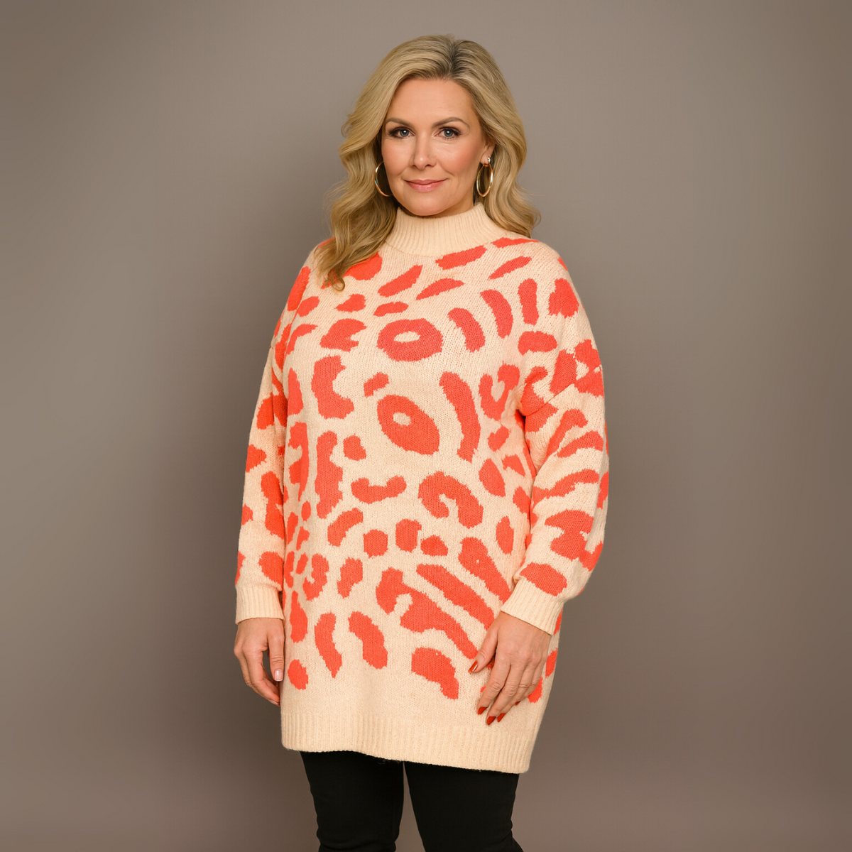 Turtle Neck Long Oversized Jumper