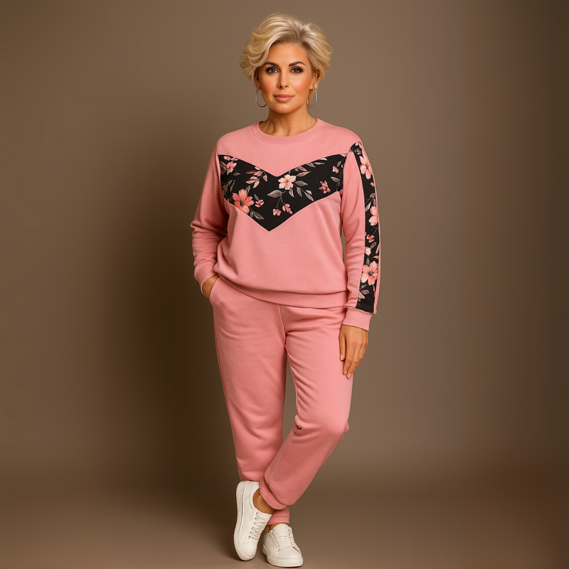 Flower V Panel Tracksuit / Lounge Suit