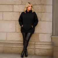 Oversized Cotton Long Hoodie