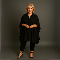 Oversized Button Front Long Shirt / Blouse