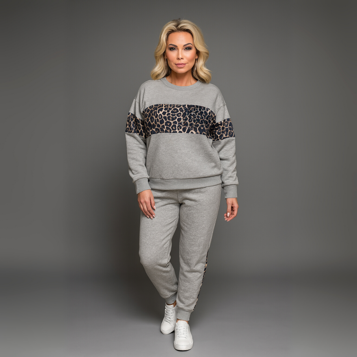 Tracksuit with Leopard Panels